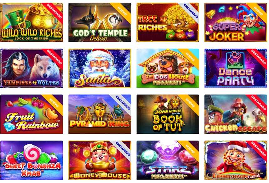 Máquinas tragamonedas, slots e tragaperras de Rushbet