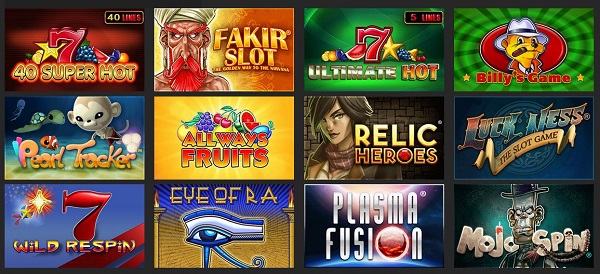 Máquinas tragamonedas, slots e tragaperras de Zamba